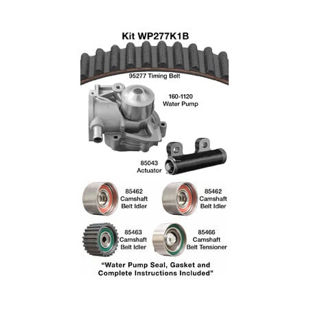 Dayco 96-97-99 Subaru 2.5L Water Pump Kit, Wp277K1B WP277K1B
